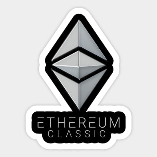 Ethereum Classic Made of Silver Sticker